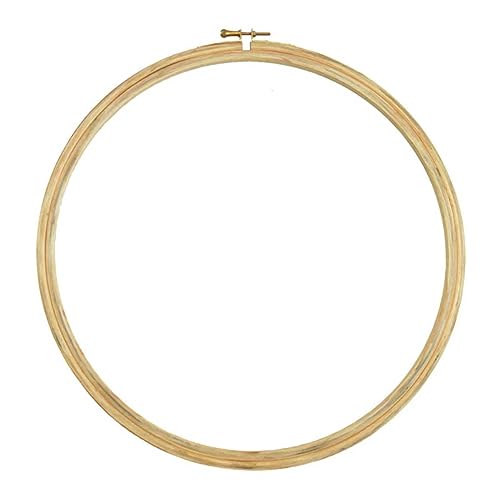 EmbroideryMaterial 12 Inch Circular Embroidery Hoop - Big Wooden Frame for Embroidery, Cross Stitch, Punch Needle & Painting | Big Embroidery Hoops for Craft Supplies & Accessories