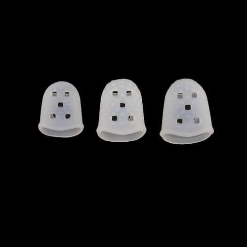 Xiaoyztan 30Pcs Transparent Silicone Guitar Finger Protectors - color: Transparent, size: S+M+L