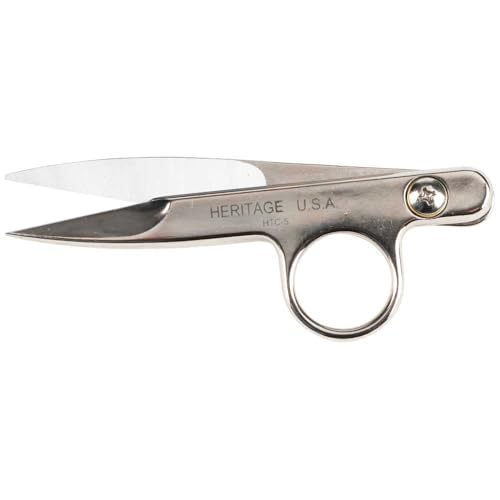 Klein Tools GHTC5 Scissors, Made in USA, Threadclip with Spring Action to Open Automatically, 4-1/2-Inch