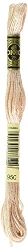 DMC 117-950 6 Strand Embroidery Cotton Floss, Light Desert Sand, 8.7-Yard