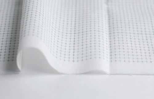 Sashiko kit, Daruma Sashiko Thread, Needles and Cotton Fabric with Grid Line Print, Marking Pencil, Thimblem and Traditional Design Sewing Set (Navy Blue Thread/White Fabric) - style: Navy Blue Thread / White Fabric