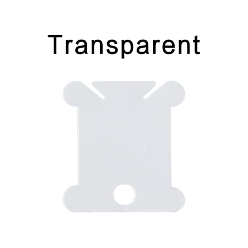 pson 200PCS 1.02 Inch Embroidery Floss Bobbins, Transparent Plastic Floss Bobbin for Thread Craft, DIY Sewing, Cross Stitch, Thread Organizer Holder
