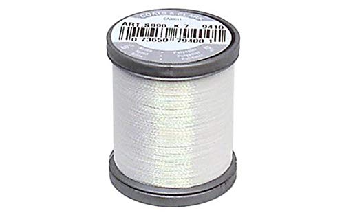 Coats Thread & Zippers Metallic Thread, 125-Yard, Pearl
