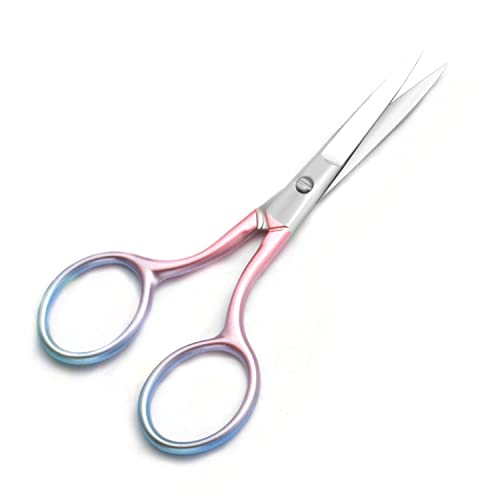 Multicolor Professional Grooming Scissors for Facial Hair Removal - color: Pink