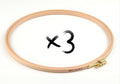 Nurge 3 Pcs 9 Inch Premium Beech Wood Gold Clasp Embroidery Hoop 8mm/0.3" Thickness (250mm = 9.84'' ~Approx 9") (3 Pcs * 9") - style: 3 Pcs * 9"