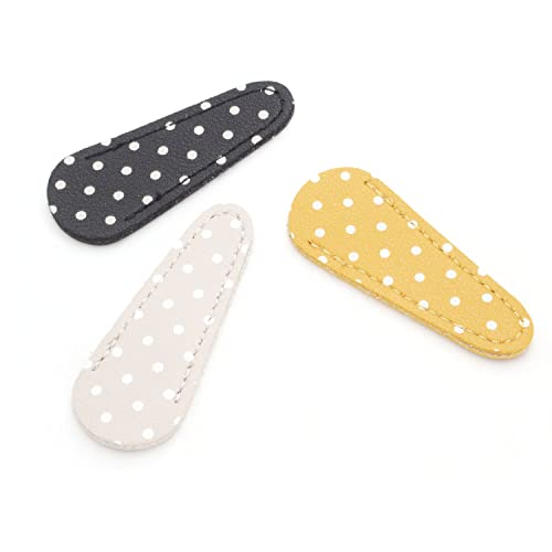 8 Pieces Embroidery Scissors Sheath Polka Dot Scissors Protective Cover Scissors Leather Sheath for Scissors Protection (3 Pcs/Multiple Color)