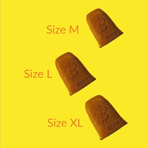 Bohin Leather Thimble Size M Brown Protective Material for Hand Sewing - size: sz m