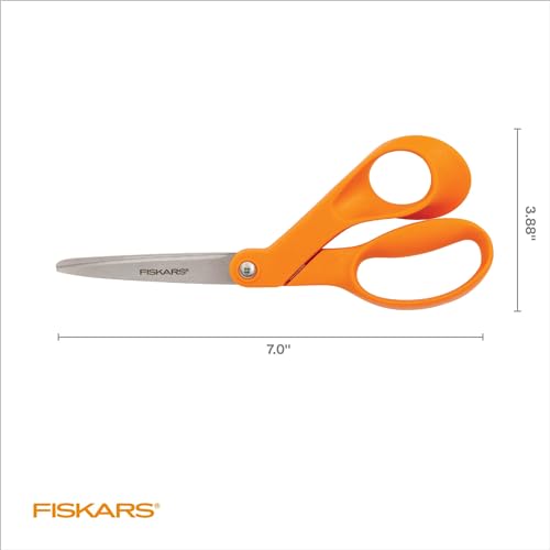 Fiskars 7" Petite Original Orange-Handled Fabric Scissors, Sewing & Crafts - style: Petite Orange-Handled
