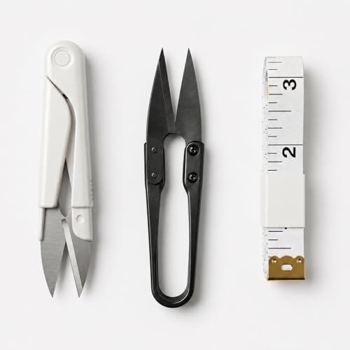 Stoigeld Thread Snips Scissors – 4" Precision for Sewing, Yarn, Embroidery, Cross Stitch, Gardening, Plant Trimming – High Carbon Steel Fine Tip for Home, Tailor, Pro Clothing Stores (Black/White)