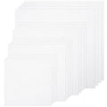 16 PCS White Linen Needlework Embroidery Fabric Cloth - color: White