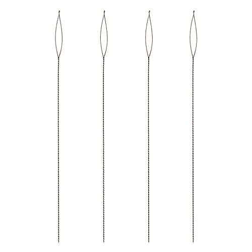The Beadsmith Basic Elements Collapsible Eye Needles – 2.5 Inch Long – Flexible Twisted Wire – Large Eye, Easy to Thread – 4 Fine Needles - size: Fine - 2.5" Long - 4 Needles