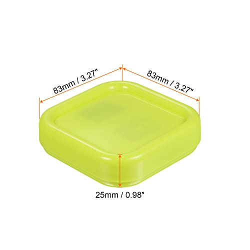 HARFINGTON 2pcs Magnetic Pin Cushion Square Sewing Pin Holder Yellow-Green - color: Yellow-Green