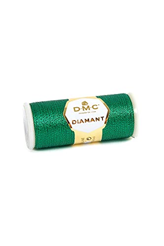 DMC Diamant Metallic Needlework Thread, 38.2-Yard, Green Emerald - color: Green, size: 38.2 yards