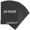 Mat Board Center Pack of 10 Acid-Free Foam Board Black 22x28 in 3/16" Thick - color: Black, size: 22x28