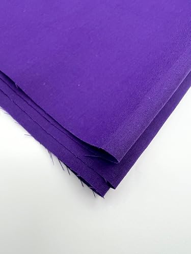 EOVEA - Cotton Polyester Fabric by The Yard – 60" Wide Broadcloth Fabric, Soft, Lightweight & Breathable Material for Lining, Curtains, Bedding, Skirts, Sewing Projects (Purple, 1 Yard) - color: Purple, size: 1 Yard