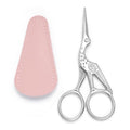 3.6" Sewing Embroidery Scissors with Artificial Leather Cover(Silver) - color: Silver