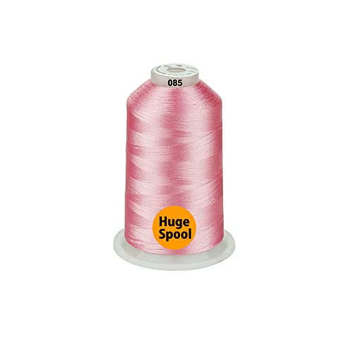 Simthread - 33 Selections - Various Assorted Color Packs of Polyester Embroidery Machine Thread Huge Spool 5500Y for All Purpose Sewing Embroidery Machines - 3 Differ Pink - color: 3 Differ Pink