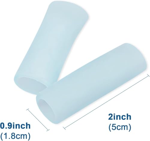 Sumifun Gel Finger Protector, 20 Pcs Silicone Finger Sleeves for Corns, Fingernails Loss, Friction Pain Relief, Blue - color: Blue(20pcs)