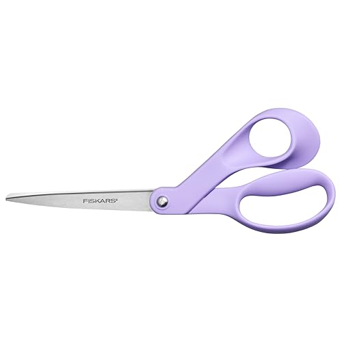 Fiskars 8" Designer Explore Collection Scissors, Ultra-Lilac