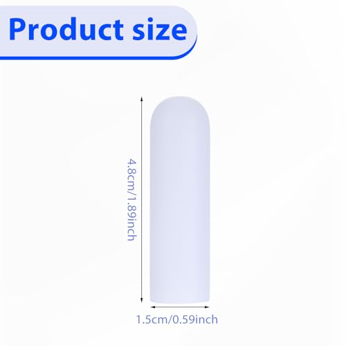 Ouligay 20PCS Gel Finger Cots Silicone Finger Protectors Rubber Fingers Tips Finger Covers Thumb Guard Breathable Fingertip Protector for Cracking Calluses Blisters Protect