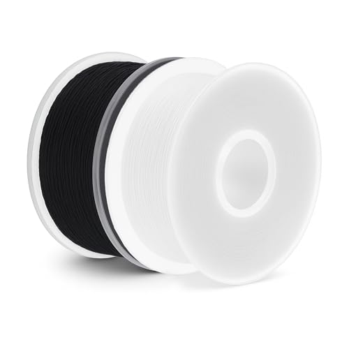 Mandala Crafts Black White 15J SA156 Prefilled Bobbin Thread, 144 PCs - color: Black White, size: Size A 144 X 142 Yards
