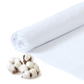 Q&J Fabric Co. 100% Cotton Fabric by The Yard 60'' Wide x 2 Yards,Broadcloth Muslin Fabric Nearly Medium Weight Material for DIY Sewing Apparel Cloth, Quilting, Soft Embroidery Cloth, Garments (White) - color: White, size: 2 Yards