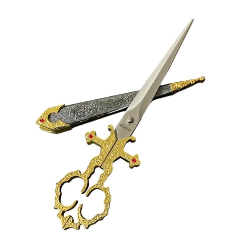 Fantasy Edge Medieval Decorative Scissors with Sheath Cover – Vintage Renaissance Style Craft Scissors for Sewing, Display, Office Décor, Collectors, and Unique Gift Ideas