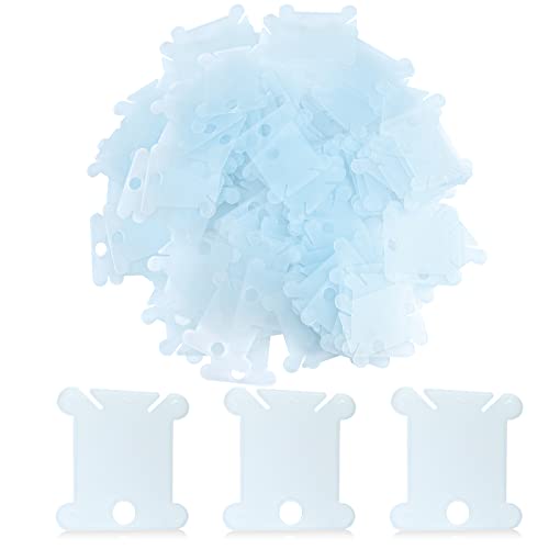 LOKUNN 100 PCS Embroidery Floss Bobbins Embroidery Floss Organizer - color: Blue*100