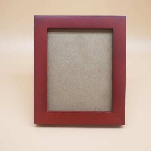 4x5 Picture Frames RED Solid Wood Frame, Plastic Panel (Film Needs to be Removed) Table or Wall.Front Window Opening 3.8x4.8 inch. - color: Red, size: 4x5