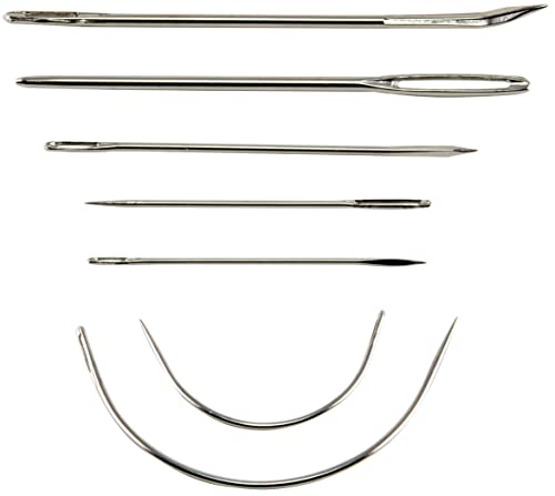 SINGER 01025 Heavy Duty Household Hand Needles, 1 Canvas, 1 Carpet, 1 Leather, 1 Sacks, 1 Sail, 2 Upholstery - style: Single