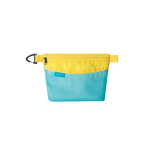 pack all Water-Resistant Zipper Pouch, Mesh Zipper Bag, 8.66"x5.91" - color: Blue, size: Small