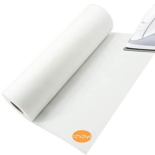 New brothread Fusible No Show Mesh Embroidery Stabilizer 12" x 25Yd Roll - color: White No Show Mesh