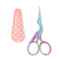 3.7" Sewing Embroidery Scissors with Cover for DIY Craft,Needlework - color: Rainbow
