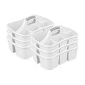 Sterilite Divided Ultra Caddy Storage Organizer for Bathroom, White, 4-Pack - size: 6 Pack