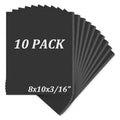 Mat Board Center, Pack of 10 Acid-Free Foam Boards, 8x10 inch Black Foam Boards, 3/16" Thick - color: Black, size: 8x10