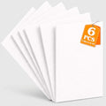 White Stiff Felt Sheets 2mm Thick for Crafts, 7.8" x 11.8" (6-Pack) - color: White