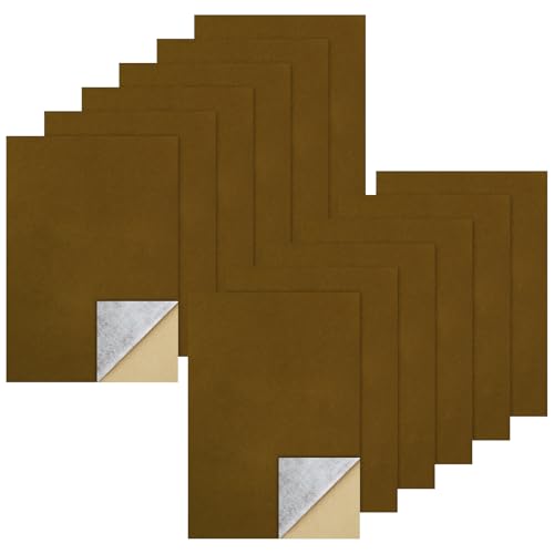 Biaungdo Self Adhesive Felt Sheets, Brown, 12 Pcs, 8 x 12 Inch - color: Brown