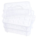 New brothread 2 Layer Stackable Clear Storage Box Organizer - size: 2 Layers