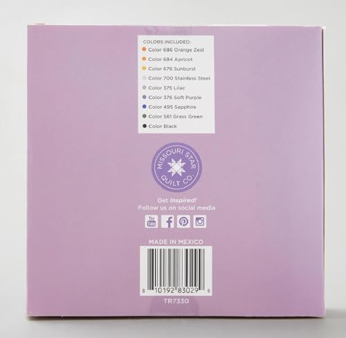 Missouri Star Stitch-or-Treat Perle Cotton Floss Pack – 9 Vibrant #8 Perle Cotton Embroidery Thread Balls for Halloween Quilting, Hand Stitching & Peel & Stitch Projects - color: Stitch-or-Treat Perle Cotton Floss Pack