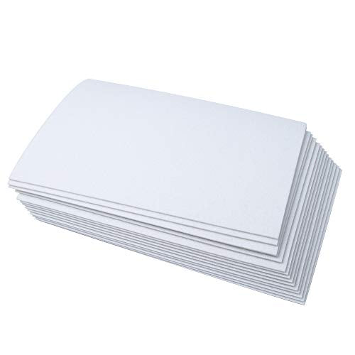 Polyester Felt Sheet Stiff 15 Sheets 20 x 30 cm(7-7/8 X 11-7/8 in 5/64 in Thick) (White) - color: White
