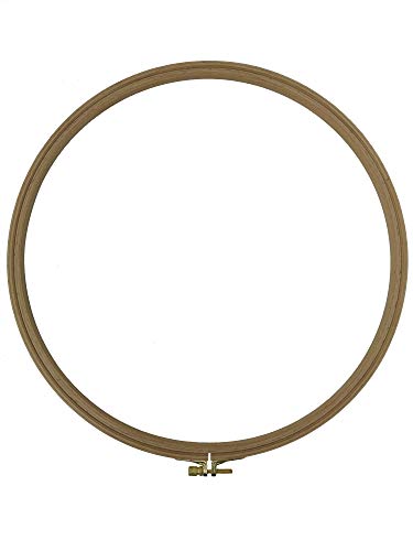 Nurge Premium Quality Beech Wood Embroidery Hoop, Cross Stitch Hoop with Gold Plated Adjustable Brass Screw for DIY Projects Ideal for Crafters,Beginners & Professionals - 12.2" Diameter & 0.62" Thick - size: 12.2" / 310mm Dia