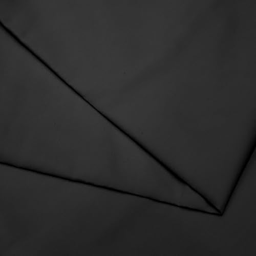 3 Yards Black Cotton Fabric by The Yard in Solid Color - 59” Wide High-Density Natural Cotton Material Apparel Cloth for Quilting, Sewing, Crafts, Binding, Backing & Lining - color: Black, size: 3Y