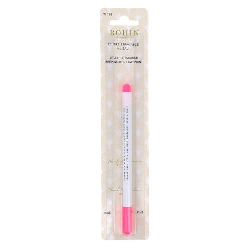 Bohin Self-Vanishing Marking Pen, Pink Ink, for Sewing and Quilting - color: Pink & Blue