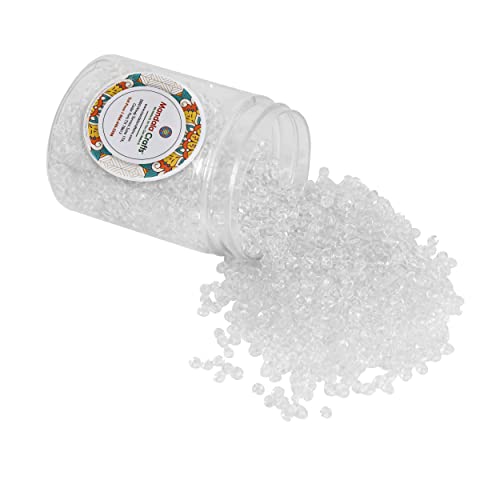 Mandala Crafts 4mm Clear Round 6/0 Glass Seed Beads for Beadwork - color: Clear, size: 6/0 or 4mm