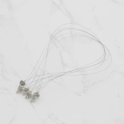 10pcs Rings Loop Threader Hair Extensions Pulling Tool Hair Extension Loop Needle Pulling Hook Tool 21cm Heart Shape for Hair and Feather Extensions, Silver - size: Heart Shape