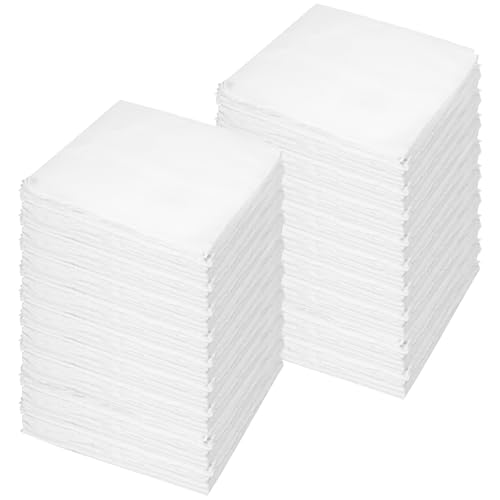 148 PCS 10x10 Inch Cotton Craft Squares - Pre-Cut White Quilting Material for Tie-Dye, Printing & Embroidery Projects, Breathable DIY Handicraft Supplies Set