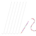 6 PCS Beading Needles 7.4 inch Bead Spinner Needles, 0.7mm Diameter Beaded Needles for Beads Rotating Jewelry Making, DIY Waist Beads, Bracelets, Necklaces
