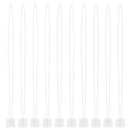 JIYIN 10 Pcs Long Needle Threader, White Punch Needle Threader Needles Threaders for Embroidery Floss Embroidery Stitching Craft Tool for Punch Needles Embroidery Floss Cross Stitch DIY Sewing