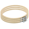 Biaungdo 3 Pcs Bamboo Embroidery Hoops 8 Inch, Wooden Cross Stitch Ring - size: 8 Inch