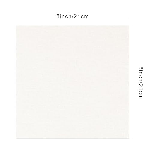 20 PCS Cotton Embroidery Fabric 8 x 8 Inch Natural Color - color: Natural Color, size: 8 x 8 Inch